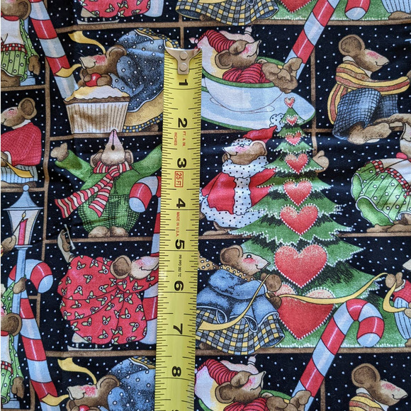 Vintage Daisy Kingdom "Celebrate Your Socks Off Allover Squares" Fabric 44" BTY - Picture 7 of 8